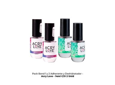 PACK 1 Y 2 ADHERENTE Y DESHIDRATADOR ACRY LOVE 14ML 2UNI - 2