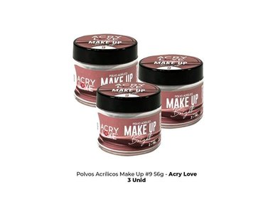 POLVOS ACRÍLICOS MAKE UP #9 - 56G 3UNI - 2
