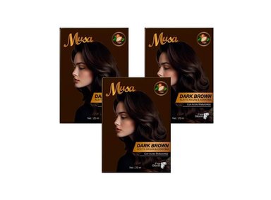 SHAMPOO TINTE MARRON OSCURO 3N 25MLX10 EN SACHETS MUSA 3 UND - 1