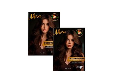 SHAMPOO TINTE CHOCOLATE OSCURO 1CH 25MLX10 EN SACHETS MUSA 2 UND - 1