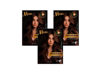 SHAMPOO TINTE CHOCOLATE OSCURO 1CH 25MLX10 EN SACHETS MUSA 3 UND - 1