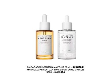 MADAGASCAR CENTELLA AMPOULE 50ML + TONE BRIGHTENING CAPS.50ML SKIN1004 - 2