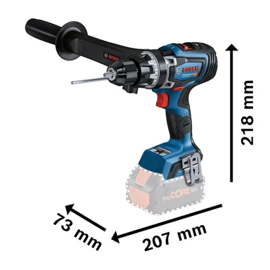 TALADRO BOSCH PERCUTOR GSB 18V 150 C 12 BITURBO L-BOXX SIN BAT - 2