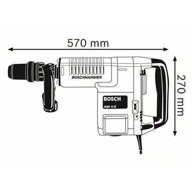 MARTILLO DEMOLEDOR BOSCH GSH 11 E 11KG 1500 WATTS 16.8 JOULS - 3