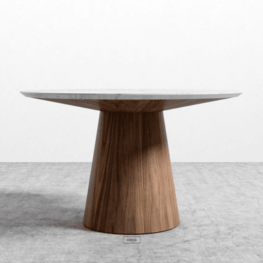 MESA CENTRAL DECCO NATURAL BLANCO 140X140CM PARA 6 SILLAS BECKIE - 2