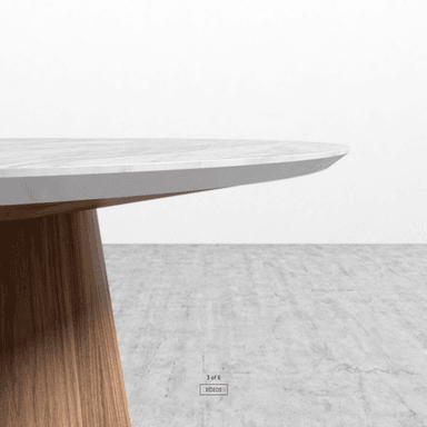MESA CENTRAL DECCO NATURAL BLANCO 140X140CM PARA 6 SILLAS BECKIE - 3