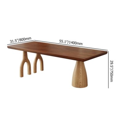 MESA CENTRAL DECCO BRILLANTE MADERA 90X150CM PARA 4 SILLAS LARSEN - 2