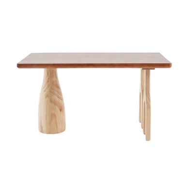 MESA CENTRAL DECCO BRILLANTE MADERA 90X150CM PARA 4 SILLAS LARSEN - 4