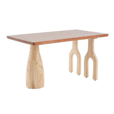 MESA CENTRAL DECCO BRILLANTE MADERA 90X150CM PARA 4 SILLAS LARSEN - 5