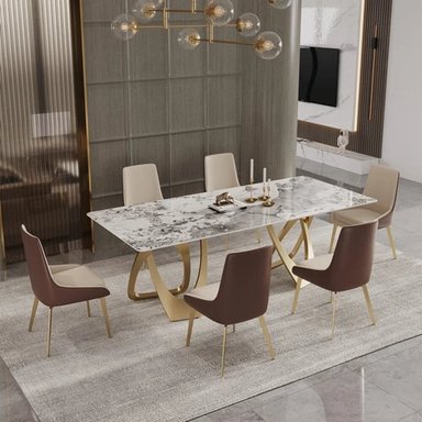 MESA CENTRAL DECCO ORO 160X90CM PARA 6 SILLAS DAHL - 3