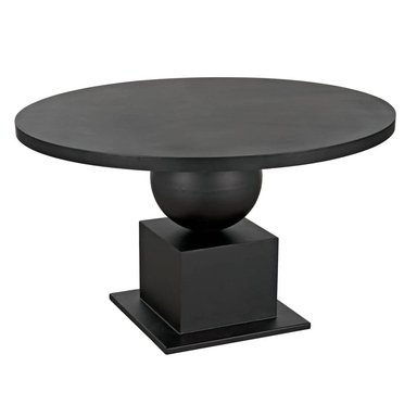 MESA CENTRAL DECCO SATINADO NEGRO 130X130CM PARA 6 SILLAS COTIE - 4