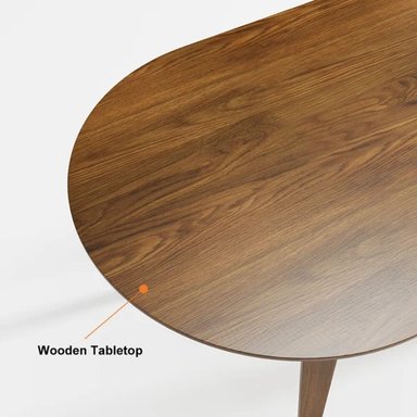 MESA CENTRAL DECCO SATINADO MARRÓN CLARO 90X160CM PARA 6 SILLAS JOHANSEN - 3