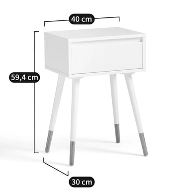 VELADOR CENTRAL DECCO 1 CAJÓN SAKURA VINTAGE BLANCO - 5