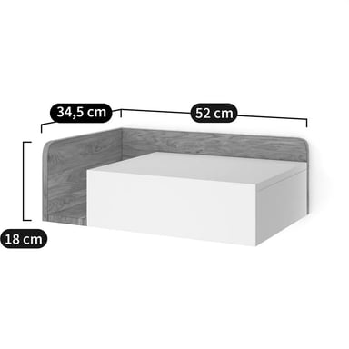 VELADOR CENTRAL DECCO 1 CAJÓN KIMI MODERNO BLANCO - 4