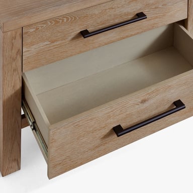 VELADOR CENTRAL DECCO 2 CAJONES MARK NATURAL CREMA - 4