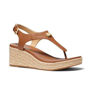 SANDALIAS MUJER MICHAEL KORS CUERO CAMEL LANEY CUÑA - 2