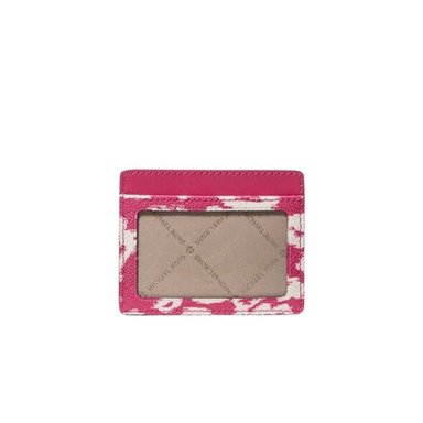 TARJETERO MICHAEL KORS FULTON FUCSIA JET SET GRAPHIC ANIMAL PRINT MUJER - 2