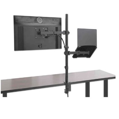 SOPORTE 2 EN 1 PARA MONITOR Y LAPTOP 13-32' Y LAPTOP DE 10 A 17' CON BRAZO ARTICULADO ERGONÓMICO - 2