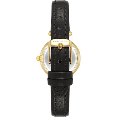 ANNE KLEIN 109442CHHY RELOJ PARA MUJER CON CORREA DE CUERO | NEGRO, DORADO (BLACK/GOLD-TONE) - 4