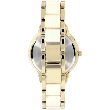 ANNE KLEIN AK/1413LBSV RELOJ PARA MUJER CON PULSERA DE RESINA | MARFIL/DORADO - 4