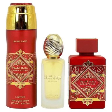 LATTAFA BADEE AL OUD SUBLIME SET UNISEX EDP 100ML + HAIR MIST + DESODORANTE - 2
