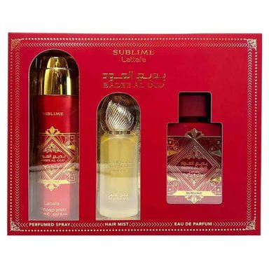 LATTAFA BADEE AL OUD SUBLIME SET UNISEX EDP 100ML + HAIR MIST + DESODORANTE - 3