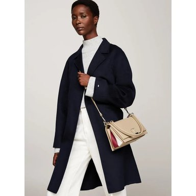 TOMMY HILFIGER | BOLSO DE HOMBRO DE CUERO CON CORREA CROSSBODY REMOVIBLE - 4