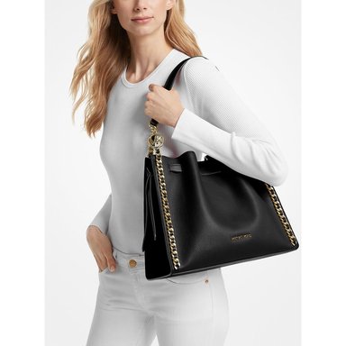 MICHAEL KORS BOLSO DE HOMBRO GRANDE CON CADENA MINA | NEGRO - 3