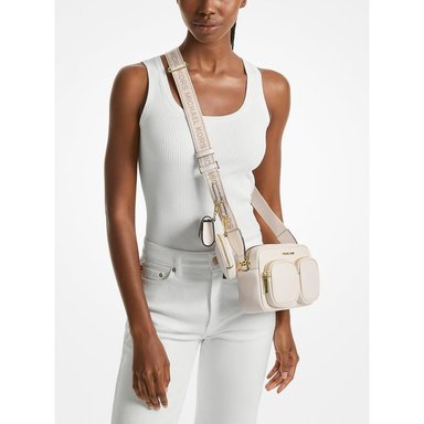MICHAEL KORS BOLSO BANDOLERA MEDIANO DE PIEL JET SET TRAVEL | LT CREAM - 4