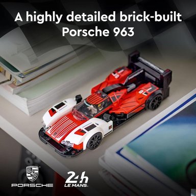 LEGO SPEED CHAMPIONS PORSCHE 963 SET DE COCHE DE CARRERAS CON MINIFIGURA - 2
