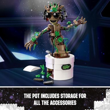 LEGO MARVEL GROOT BAILARÍN, SET DE GUARDIANES DE LA GALAXIA, JUGUETE INTERACTIVO - 5