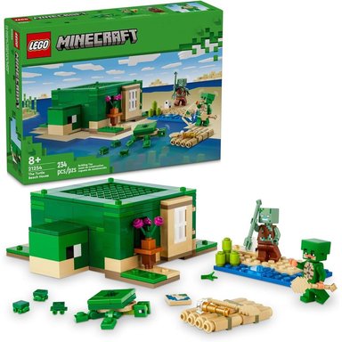 LEGO MINECRAFT CASA DE LA PLAYA TORTUGA CON FIGURAS Y ACCESORIOS DEL JUEGO - 1