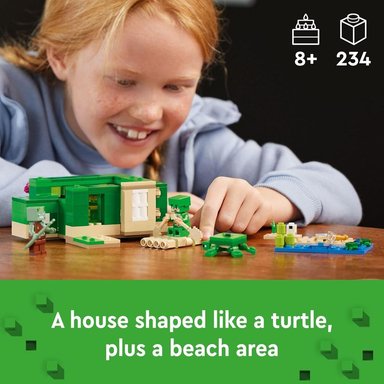 LEGO MINECRAFT CASA DE LA PLAYA TORTUGA CON FIGURAS Y ACCESORIOS DEL JUEGO - 2