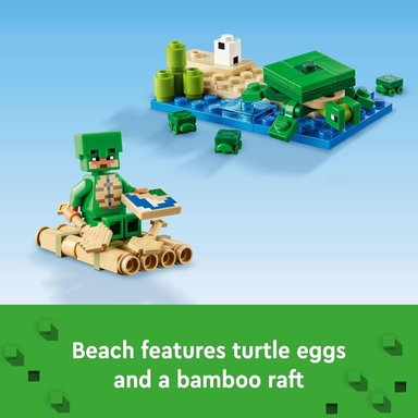 LEGO MINECRAFT CASA DE LA PLAYA TORTUGA CON FIGURAS Y ACCESORIOS DEL JUEGO - 4