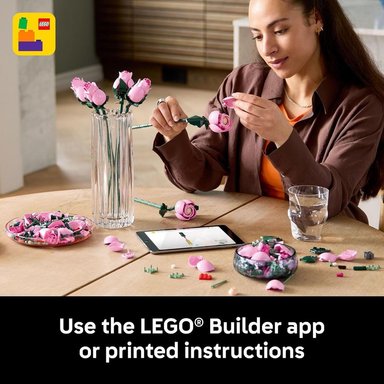 LEGO BOTANICALS RAMO DE ROSAS, BLOQUES DE CONSTRUCCIÓN PARA ADULTOS - 6