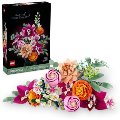LEGO BOTANICALS, RAMO DE FLORES ROSAS PARA ADULTOS, DECORACIÓN DE HOGAR - 1