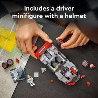 LEGO SPEED CHAMPIONS AUDI S1 E-TRON QUATTRO CON MINIFIGURA Y DETALLES DE DISEÑO - 6