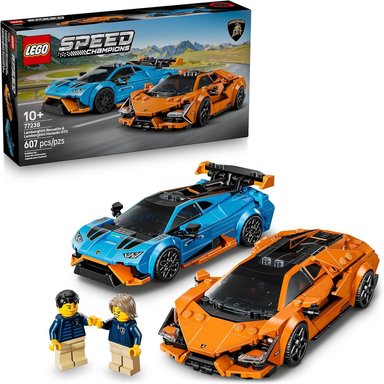 LEGO SPEED CHAMPIONS LAMBORGHINI REVUELTO Y HURACÁN STO, COCHE DE JUGUETE - 1