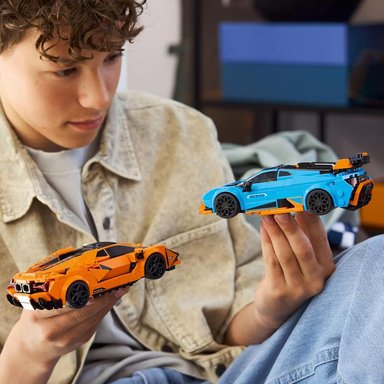 LEGO SPEED CHAMPIONS LAMBORGHINI REVUELTO Y HURACÁN STO, COCHE DE JUGUETE - 4