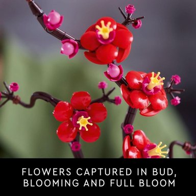 LEGO FLORES DE CIRUELO, SET BOTÁNICO PARA ADULTOS, MANUALIDADES - 4