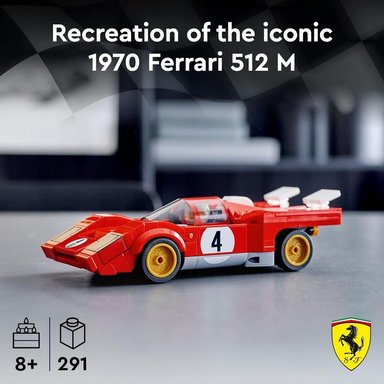 LEGO SPEED CHAMPIONS FERRARI 512 M COCHE DEPORTIVO COLECCIONABLE CON PILOTO - 2