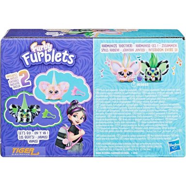 FURBY PACK 2 FURBLETS FIERCE Y FABULOUS GREENIE-MEANIE Y MAY-MAY | VERDE Y ROSA - 4