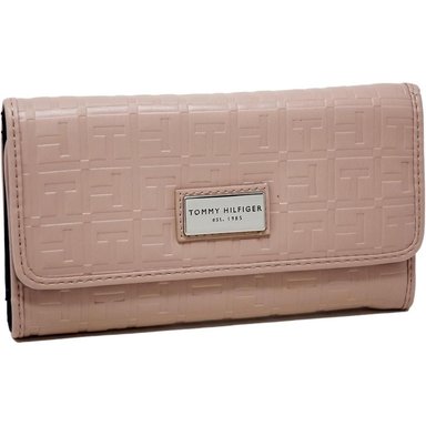 BILLETERA TOMMY HILFIGER EMBOSSED BLUSH PINK MUJER - 1