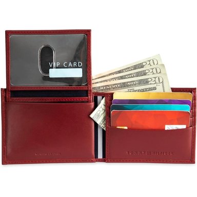BILLETERA TOMMY HILFIGER 1018 DEEP RED HOMBRE - 5