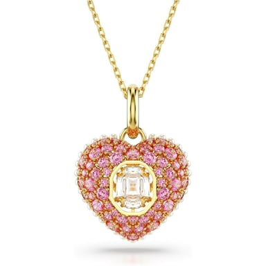 SWAROVSKI COLLAR PENDIENTE CORAZÓN IDYLLIA ORO | ROJO - 1