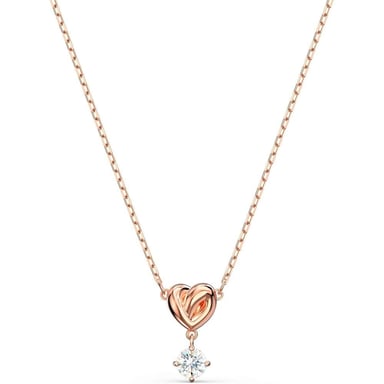 SWAROVSKI COLLAR PENDIENTE CORAZÓN LIFELONG HEART ORO ROSA | ORO ROSA - 1