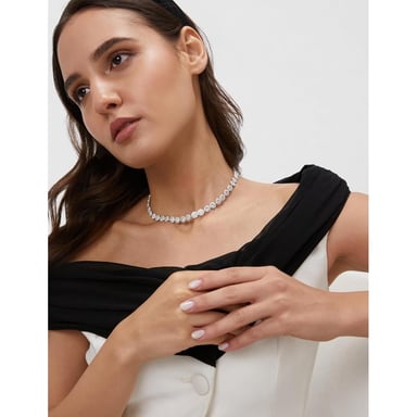 SWAROVSKI COLLAR UNA ANGELIC RODIO | PLATEADO - 2