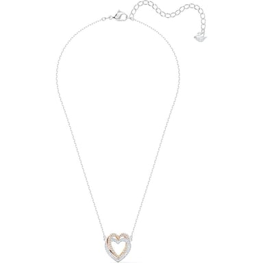 SWAROVSKI COLLAR PENDIENTE CORAZÓN HYPERBOLA MIXTO | ORO ROSA / PLATEADO - 2