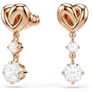 SWAROVSKI ARETES DROP CORAZÓN LIFELONG HEART ORO ROSA | ORO ROSA - 2