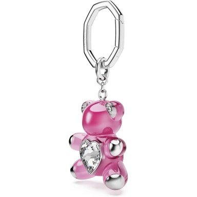 SWAROVSKI LLAVERO OSO CORAZÓN RODIO | ROSA - 2
